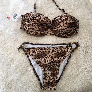 Leopard print bikini/NEW W PACKAGE/sz M